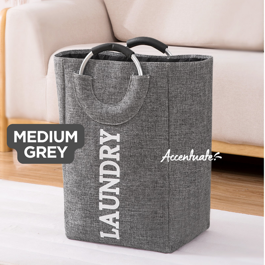 Medium Grey 'Laundry' Basket/Bin