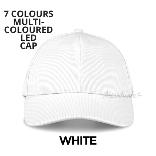 White LED Multi-Colour Glowing Baseball Hat