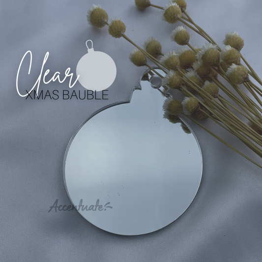3mm-Thick Clear Acrylic Mirror Decor Bauble