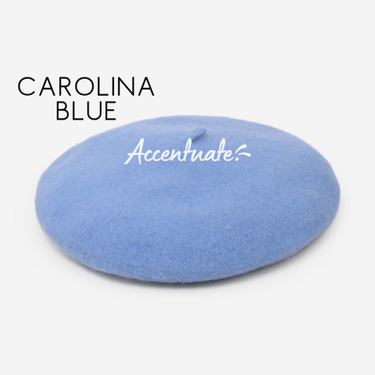 Carolina Blue Plain Beret (Adult Size)