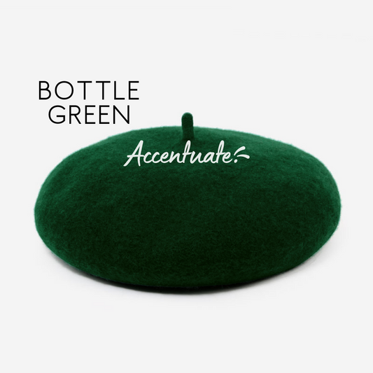 Bottle Green Plain Beret (Adult Size)