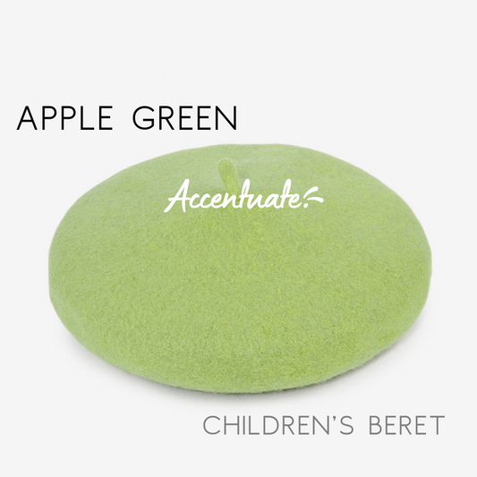 Apple Green Plain Beret (Children's Size)