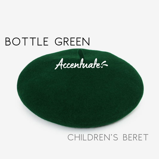 Bottle Green Plain Beret (Children's Size)