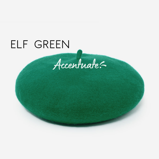 Elf Green Plain Beret (Adult Size)