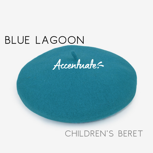Blue Lagoon Plain Beret (Children's Size)