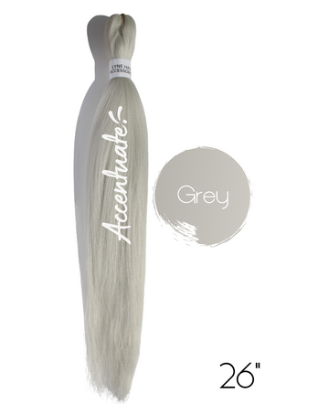 26" Plain Grey Pre-Stretched Hair Extension