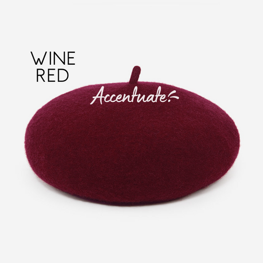 Wine Red Plain Beret (Adult Size)