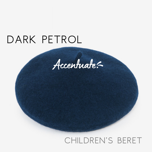 Dark Petrol Plain Beret (Children's Size)