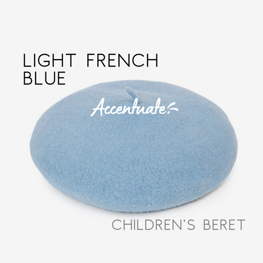 Light French Blue Plain Beret (Children's Size)