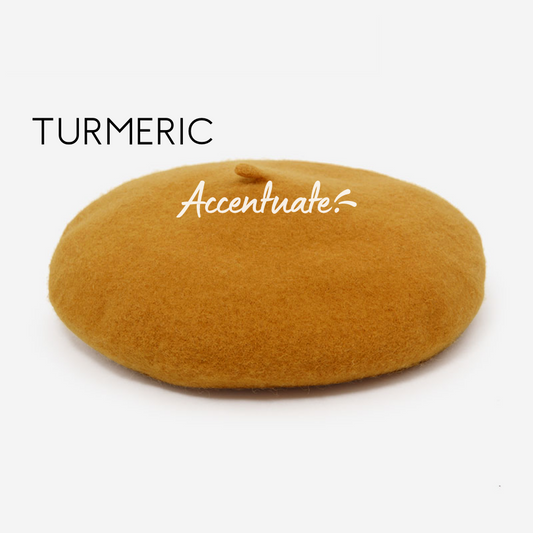 Turmeric Plain Beret (Adult Size)