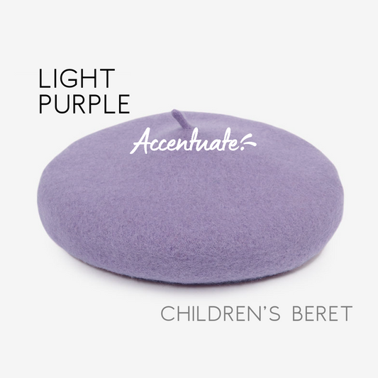Light Purple Plain Beret (Children's Size)