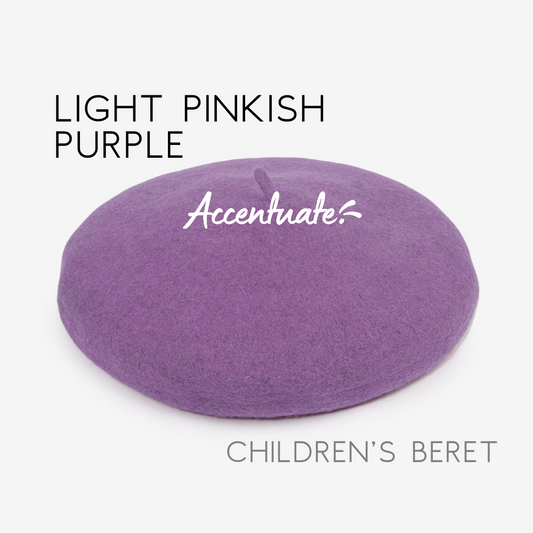 Light Pinkish-Purple Plain Beret (Children's Size)