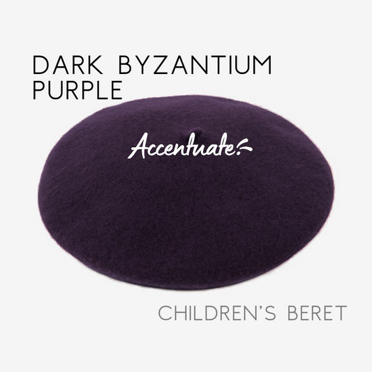 Dark Byzantium Purple Plain Beret (Children's Size)