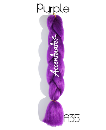 24" (A35) Purple Plain Jumbo Braid Hair Extension