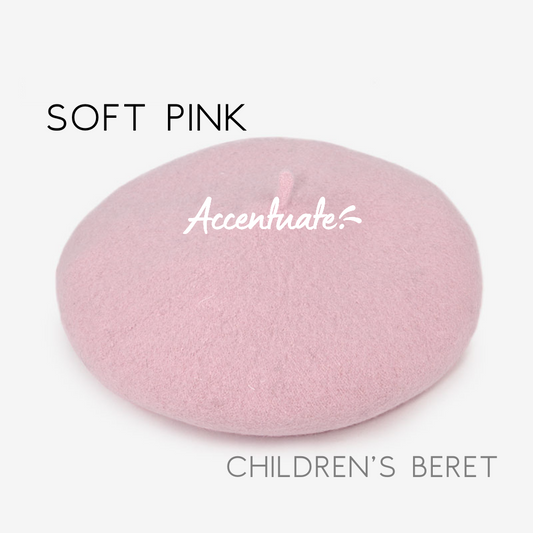 Soft Pink Plain Beret (Children's Size)