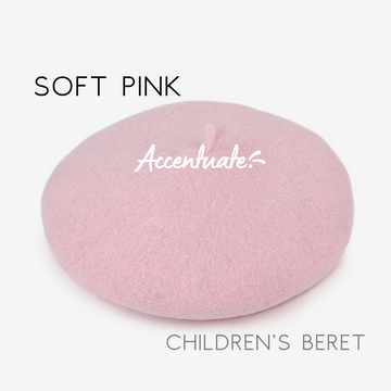 Soft Pink Plain Beret (Children's Size)