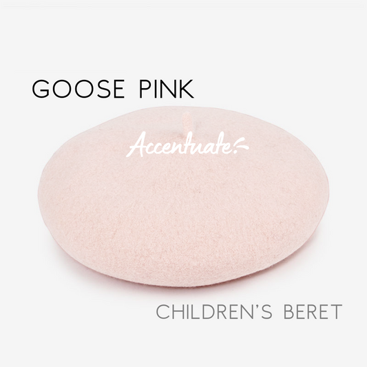 Goose Pink Plain Beret (Children's Size)