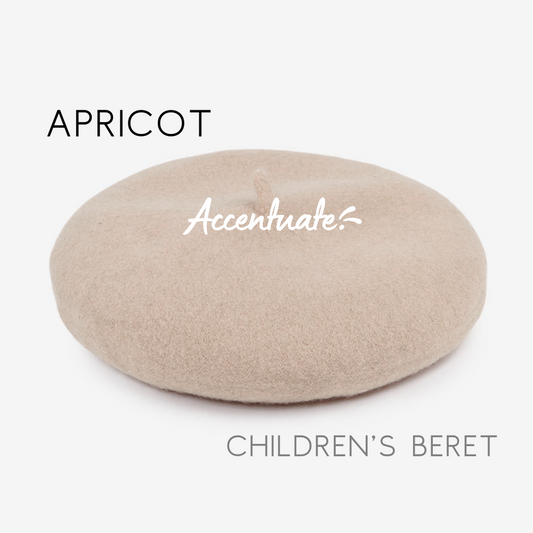 Apricot Plain Beret (Children's Size)