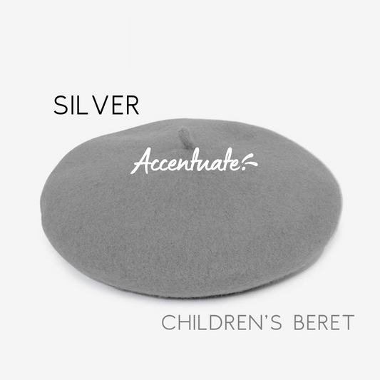 Silver Plain Beret (Children's Size)