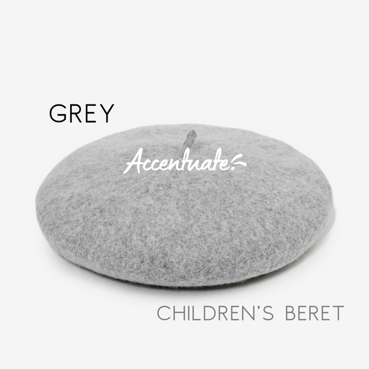 Grey Plain Beret (Children's Size)