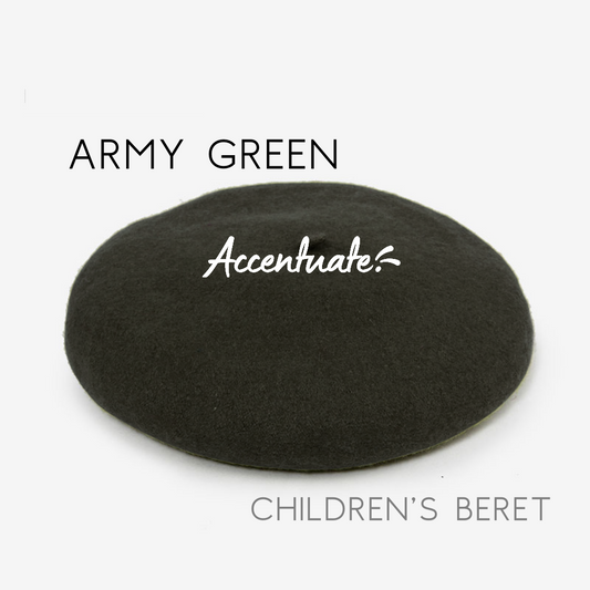 Army Green Plain Beret (Children's Size)