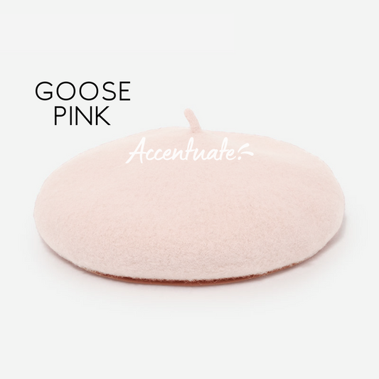 Goose Pink Plain Beret (Adult Size)