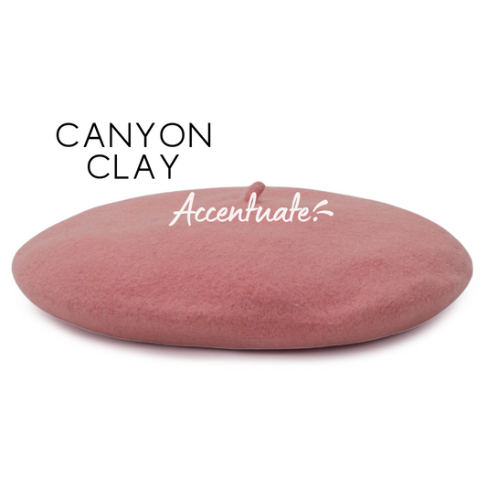 Canyon Clay Plain Beret (Adult Size)
