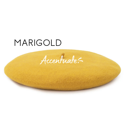 Marigold Plain Beret (Adult Size)