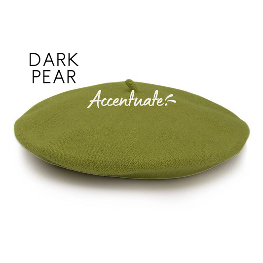 Dark Pear Plain Beret (Adult Size)