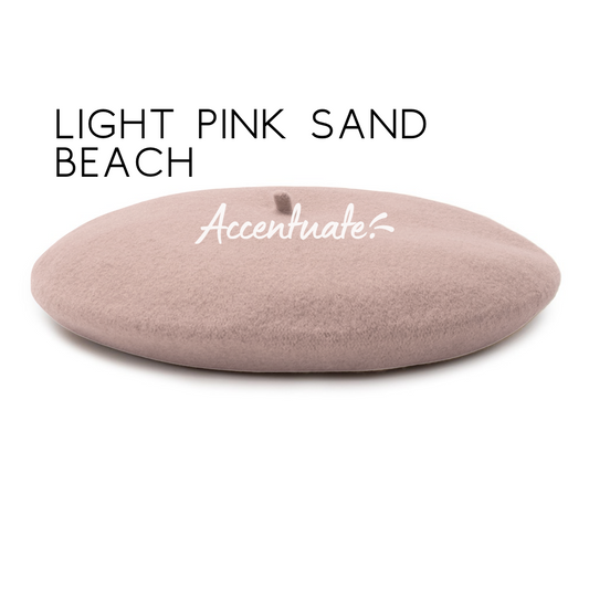 Light Pink Sand Beach Beret (Adult Size)