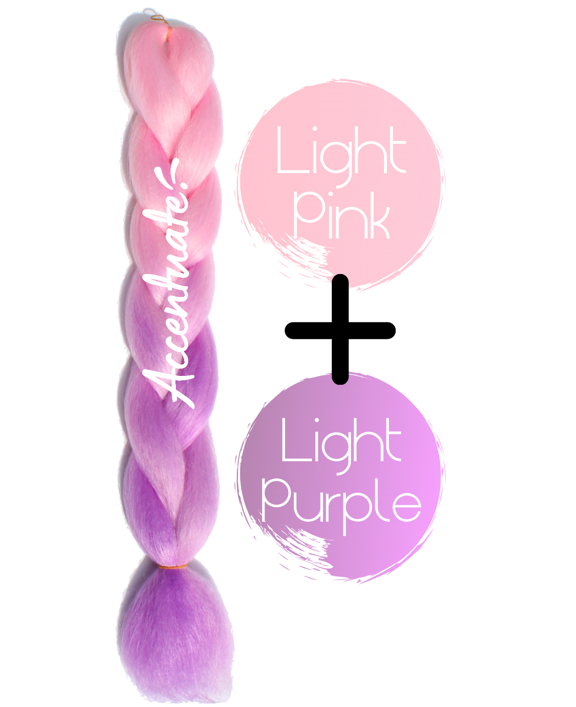 24" Light Pink + Light Purple Ombré Jumbo Braid Hair Extension