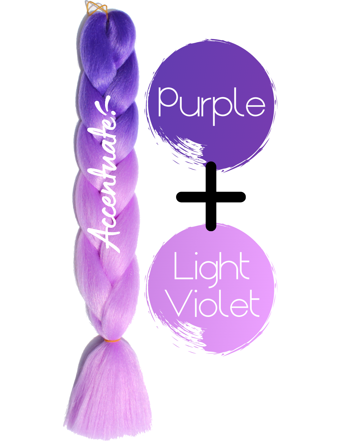 24" Purple + Light Violet Ombré Jumbo Braid Hair Extension