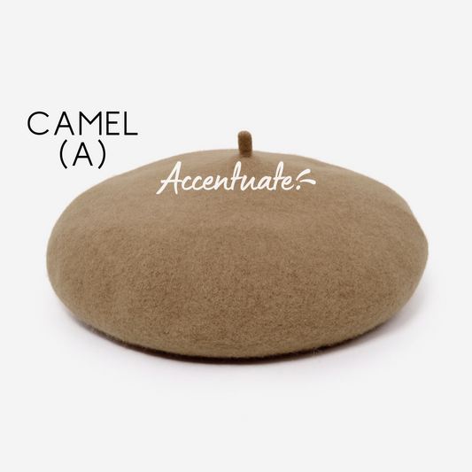 Camel (A) Plain Beret (Adult Size)