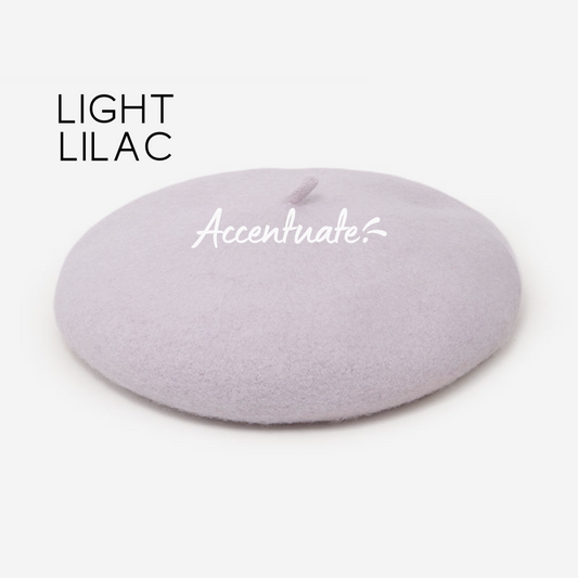 Light Lilac Plain Beret (Adult Size)