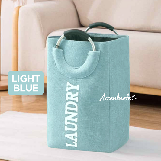 Light Blue 'Laundry' Basket/Bin