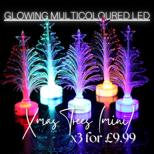 Glowing Multi-Coloured LED Christmas Trees