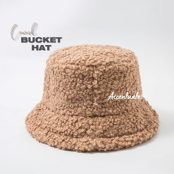 Plain Camel Fleece Bucket Hat