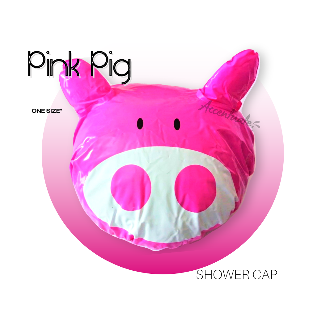 Pink Pig Design - Shower Cap for Adults & Children