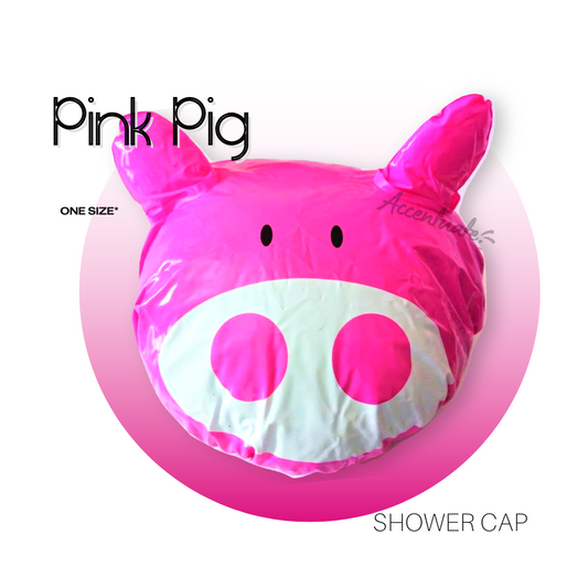Pink Pig Design - Shower Cap for Adults & Children