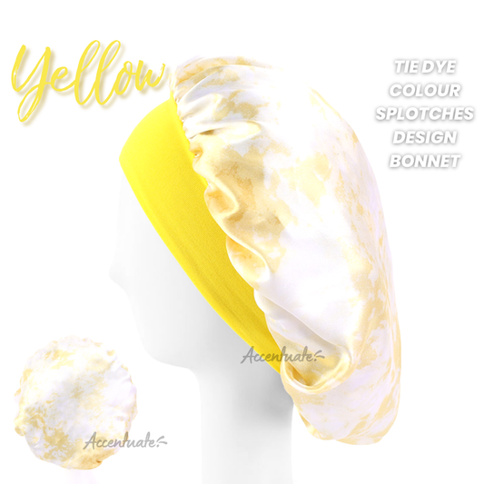 Yellow Dye Design Splotches Design Bonnet