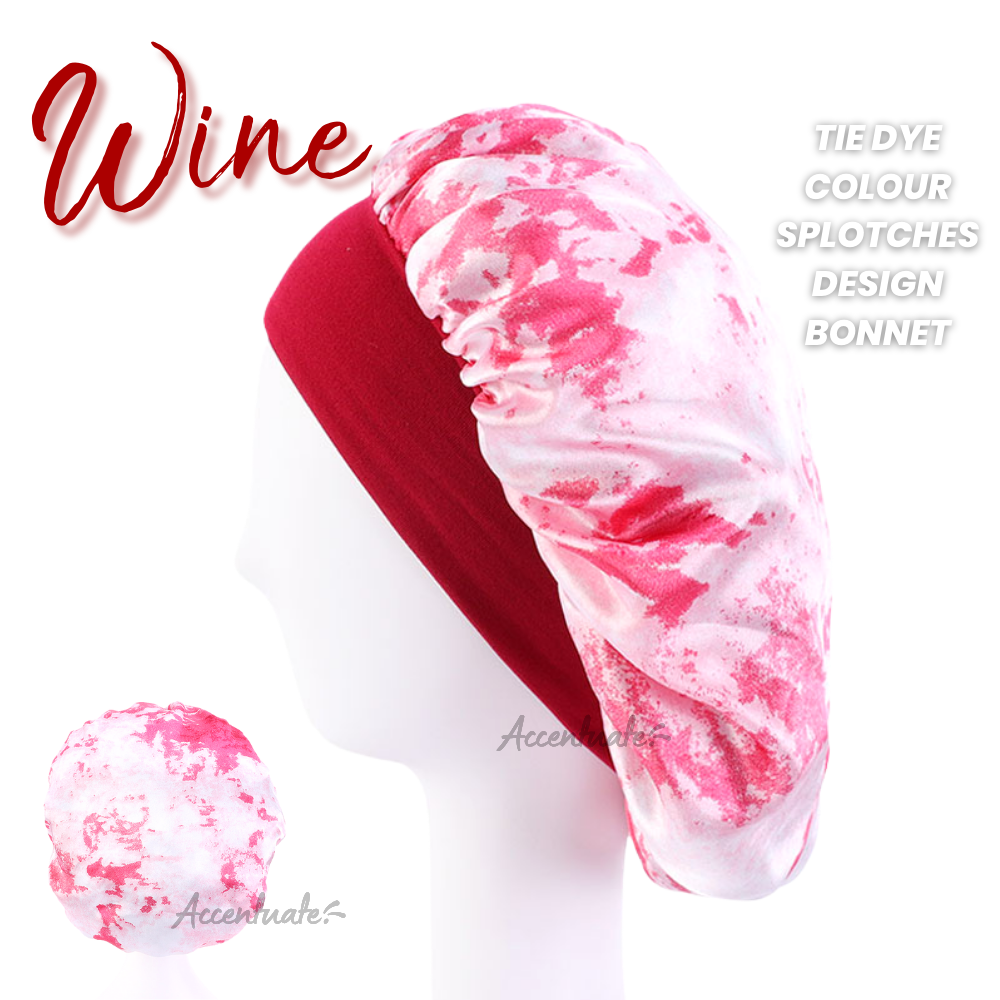 Wine Dye Design Splotches Design Bonnet