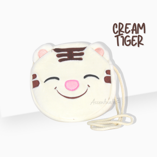 Cream Tiger Children's Cross-Body Bag