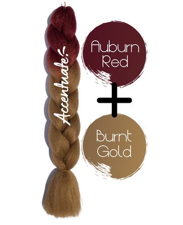 24" Auburn Red + Burnt Gold Ombré Jumbo Braid Hair Extension