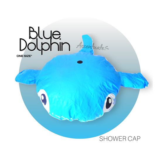 Blue Dolphin Design - Shower Cap for Adults & Children