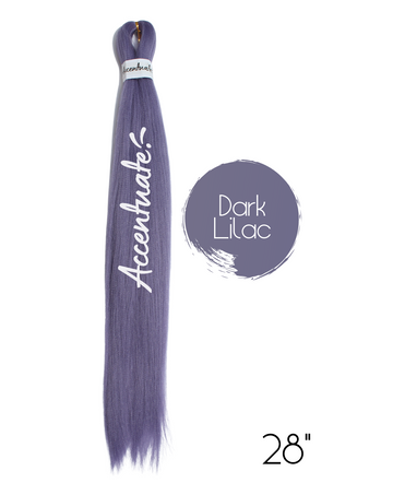 28" Plain Dark Lilac Pre-Stretched Hair Extension