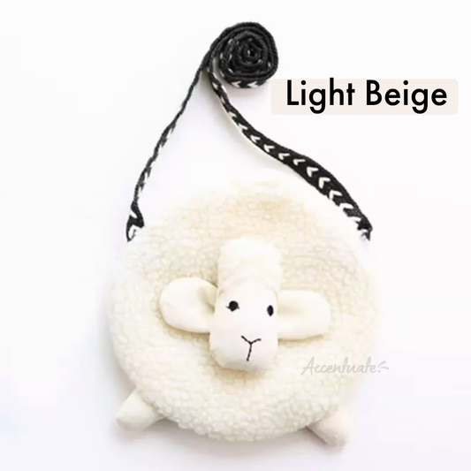 Light Beige Sheep Children's Cross-Body Bag