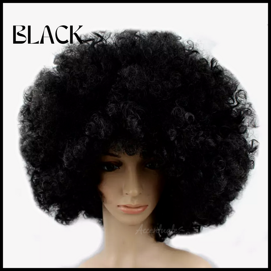 Plain Black High-Volume Afro Style Wig