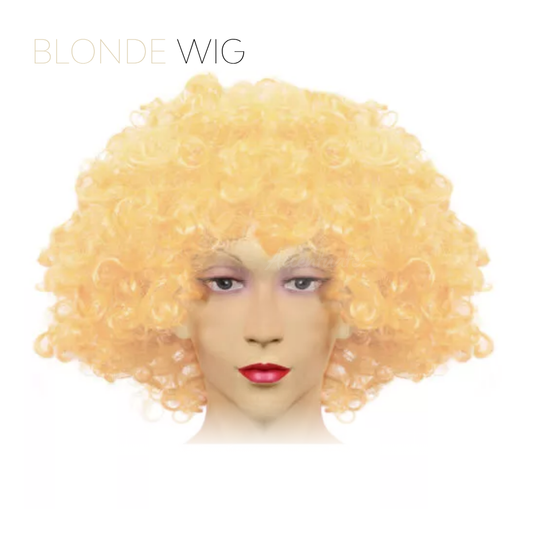 Plain Blonde Medium-Volume Afro Style Wig
