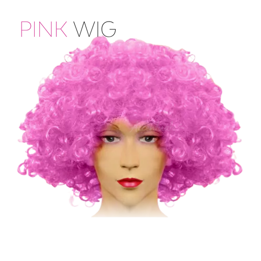 Plain Bubblegum Pink Medium-Volume Afro Style Wig