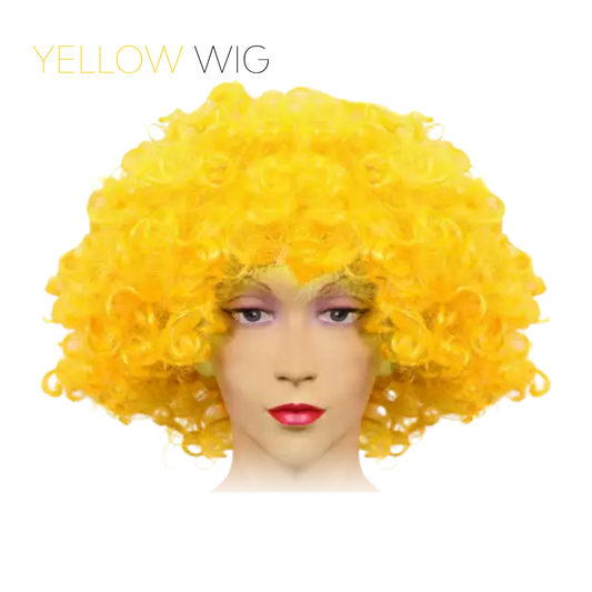 Plain Yellow Medium-Volume Afro Style Wig